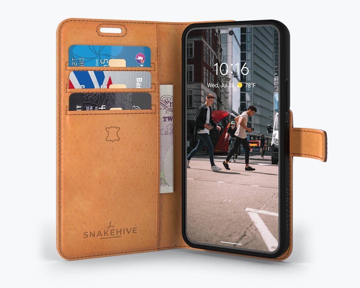 Samsung Galaxy S22 Plus - Vintage Leather Wallet Teal Samsung Galaxy S22 Plus - Snakehive UK