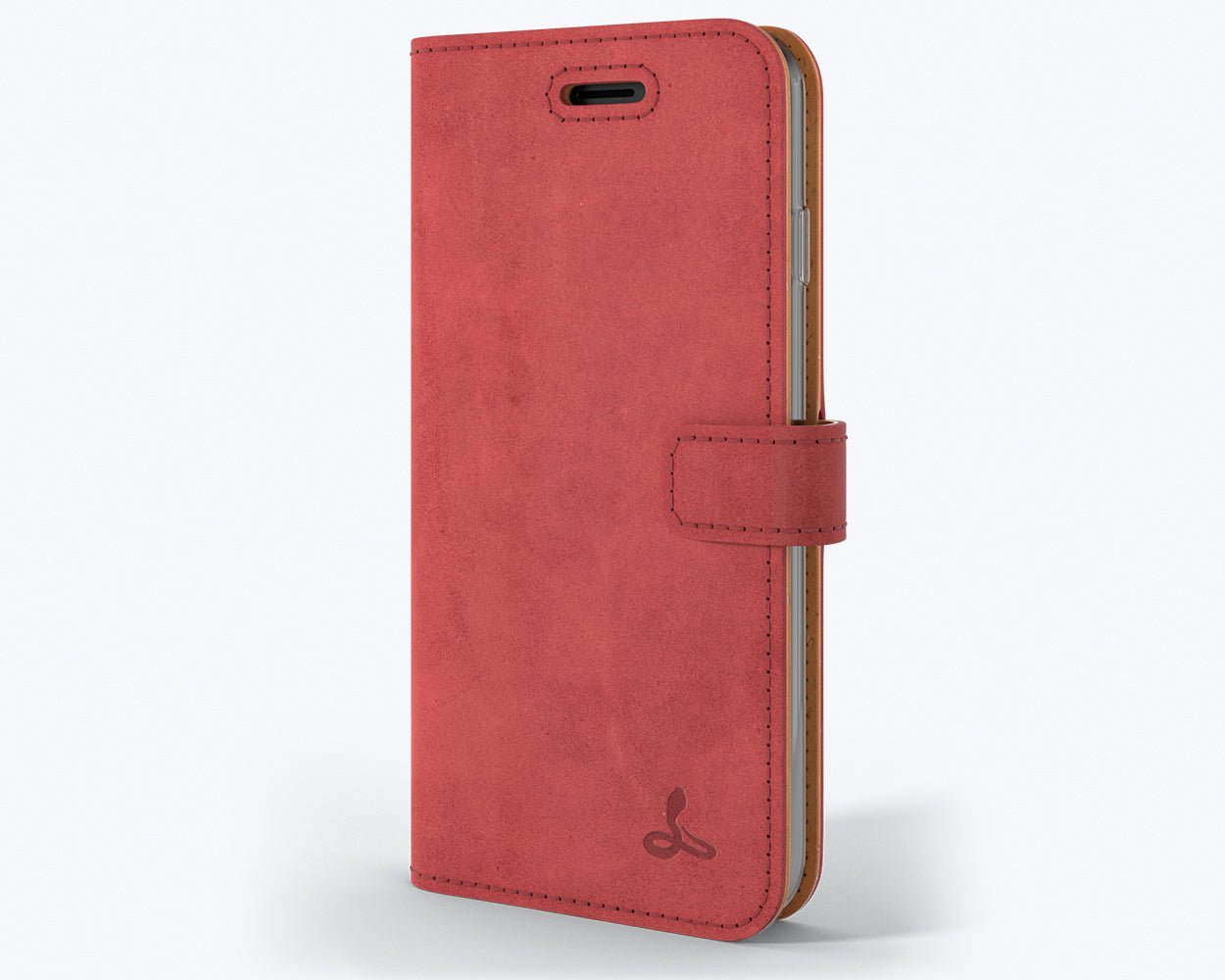 Vintage Leather Wallet - Apple iPhone 7 Red Apple iPhone 7 - Snakehive UK