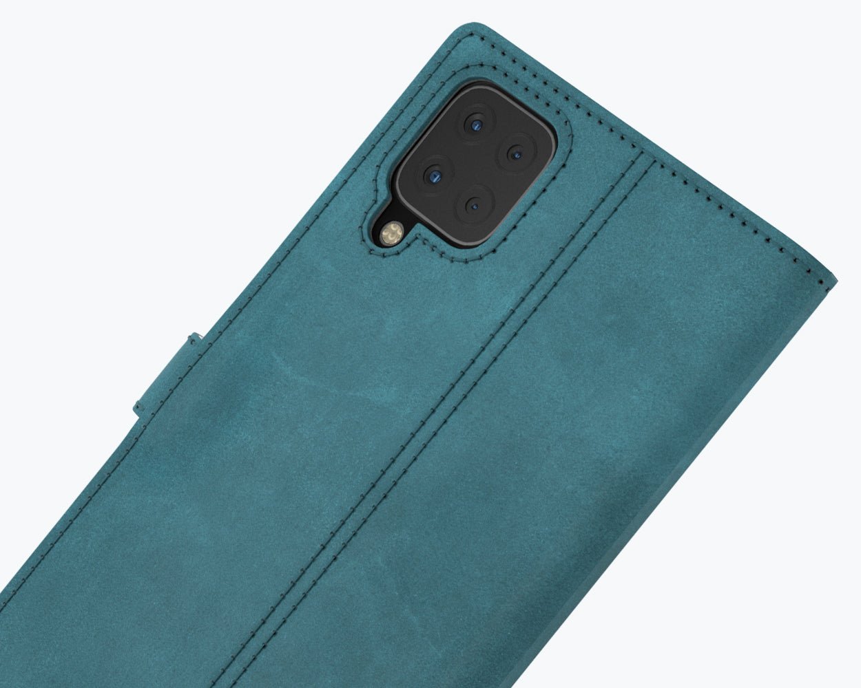 Vintage Leather Wallet - Samsung Galaxy A12 Teal Samsung Galaxy A12 - Snakehive UK