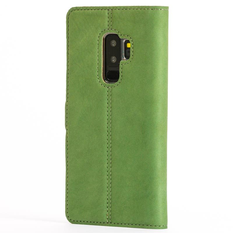 Vintage Leather Wallet - Samsung Galaxy S9 Plus (Almost Perfect) Moss Green Samsung Galaxy S9 Plus - Snakehive UK