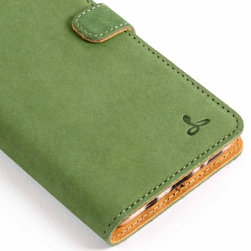 Vintage Leather Wallet - Samsung Galaxy S9 Plus (Almost Perfect) Moss Green Samsung Galaxy S9 Plus - Snakehive UK