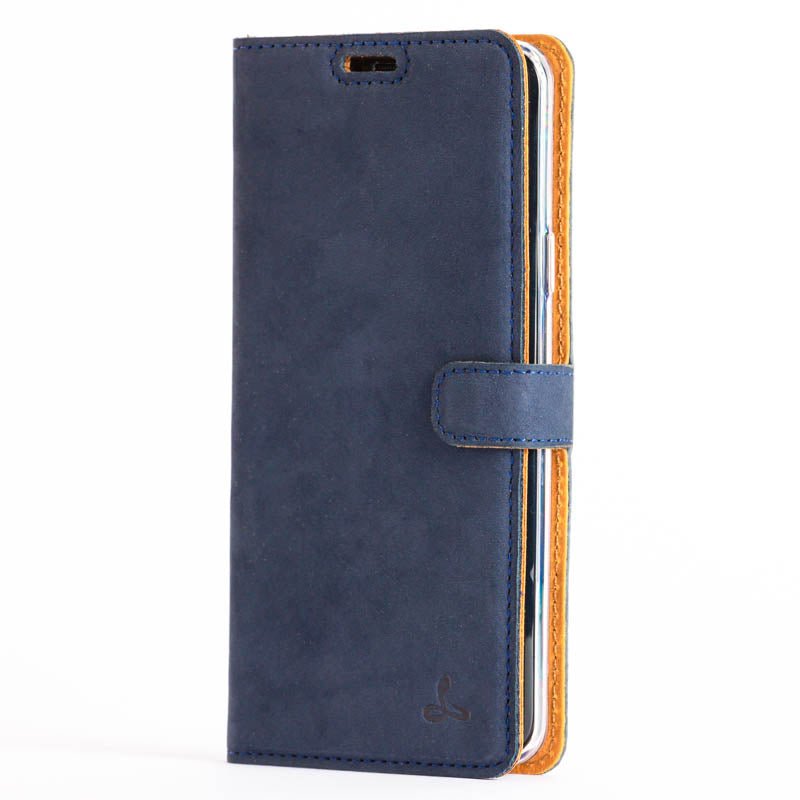 Vintage Leather Wallet - Samsung Galaxy S9 Plus (Almost Perfect) Navy Samsung Galaxy S9 Plus - Snakehive UK