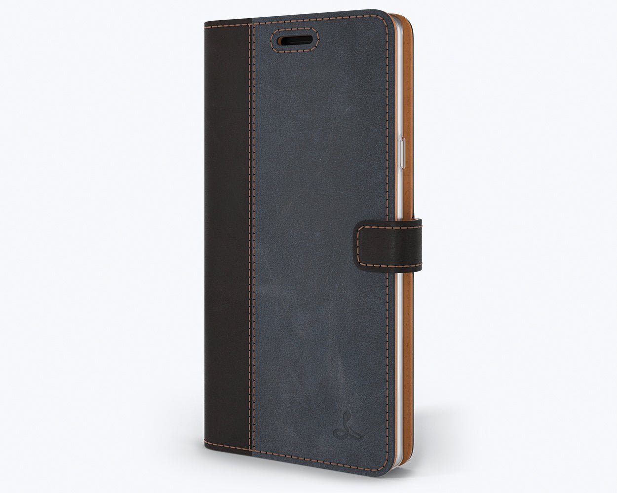 Vintage Two Tone Leather Wallet - Samsung Galaxy Note 9 TT Black/Navy Samsung Galaxy Note 9 - Snakehive UK